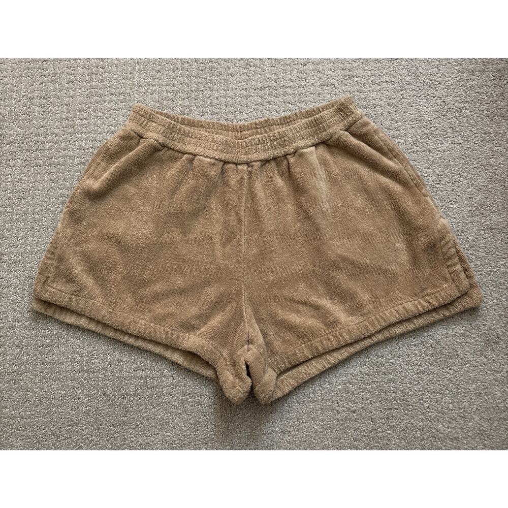 Terry Towelling Estate Shorts Terry Shorts Cotton Pockets Beach Resort Women L - Picture 1 of 10